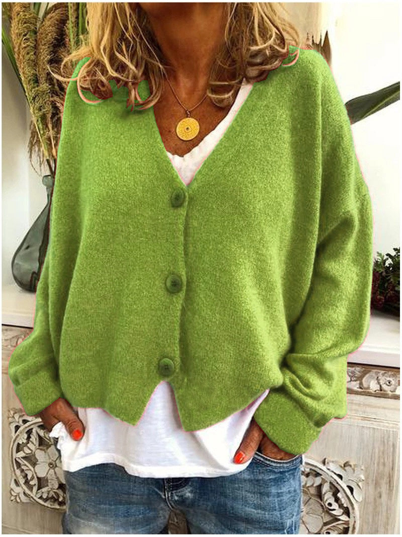 Women's Relaxed Knit Cardigan – Long Sleeve Everyday Cardigan
