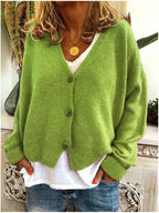 Women's Relaxed Knit Cardigan – Long Sleeve Everyday Cardigan