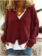 Women's Relaxed Knit Cardigan – Long Sleeve Everyday Cardigan