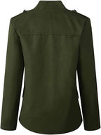 Women's Stand Collar Blazer – Tailored Office Blazer – Claire