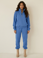 Women's Casual Lounge Set – Half-Zip Sweat Set