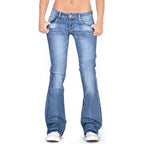 Women's Vintage Flare Jeans – Low Rise Denim Jeans