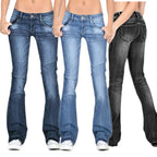 Women's Vintage Flare Jeans – Low Rise Denim Jeans