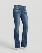 Women's Vintage Flare Jeans – Low Rise Denim Jeans