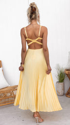 Women's Maxi Dress – Pleated Occasion Dress – Margot
