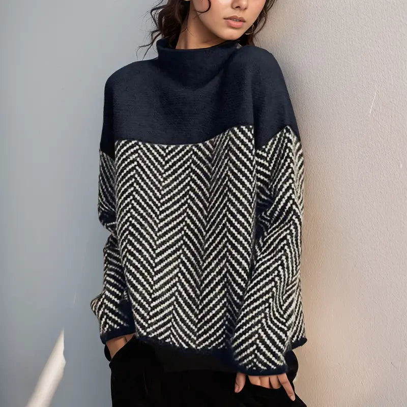 Women's Fine Knit Turtleneck Sweater – Slim Fit Layering Pullover