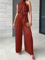 Women's Halter Pants Set – Satin Occasion Set