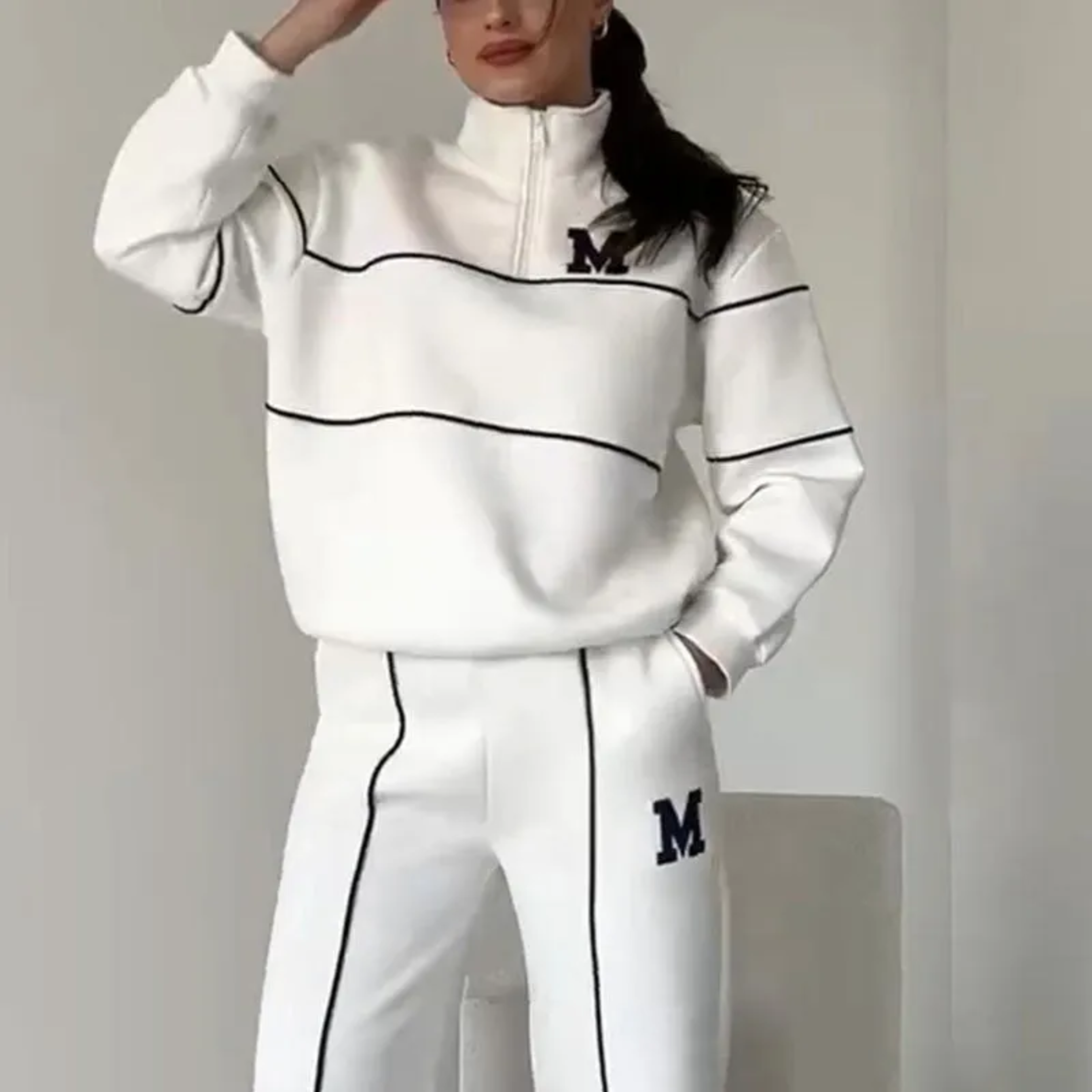 Women's Half-Zip Jogger Set – Quarter Zip Tracksuit Set