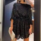 Women's Sparkly Evening Dress – Glitter Formal Party Dress