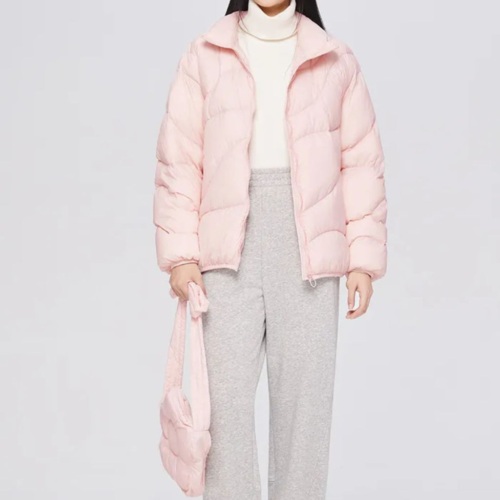 Women's Lightweight Puffer Jacket – Packable Collared Winter Jacket
