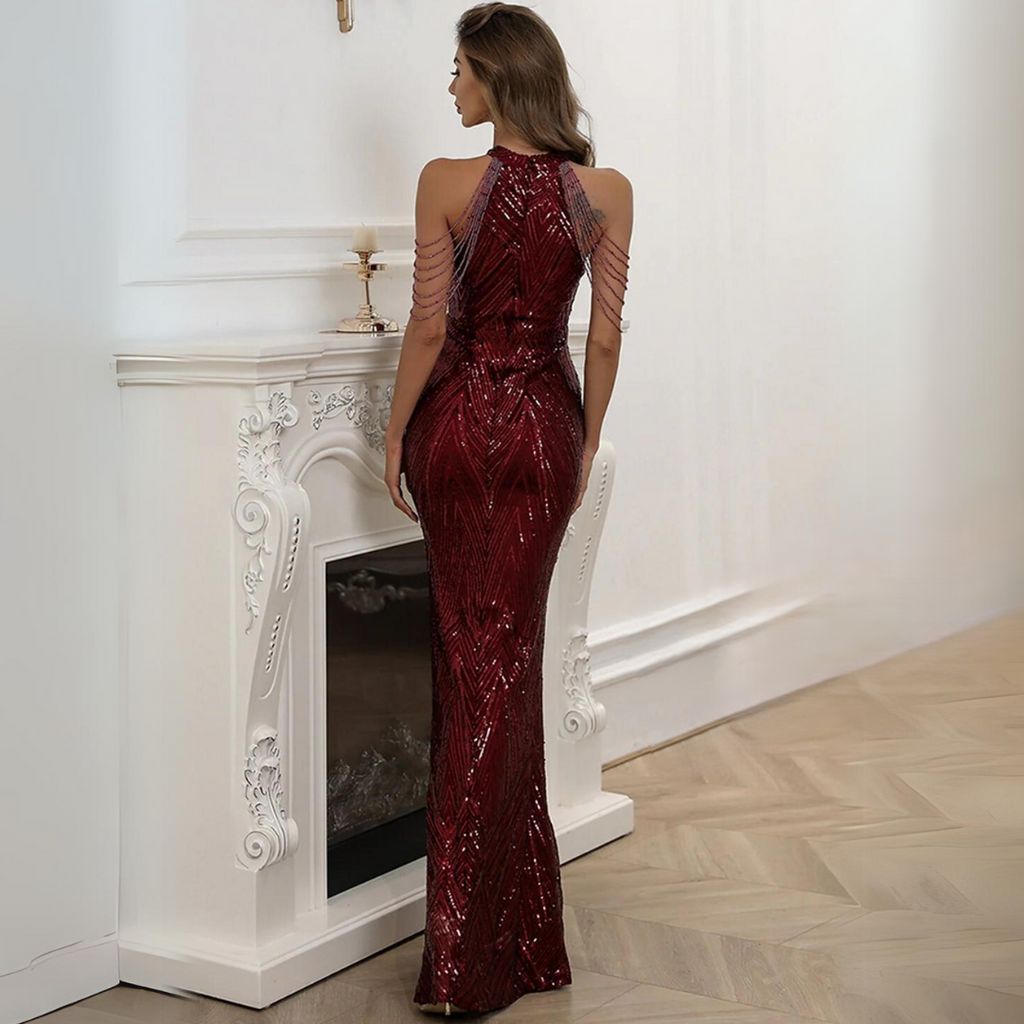 Women's Shimmer Glitter Party Dress – Sparkly Evening Occasion Dress