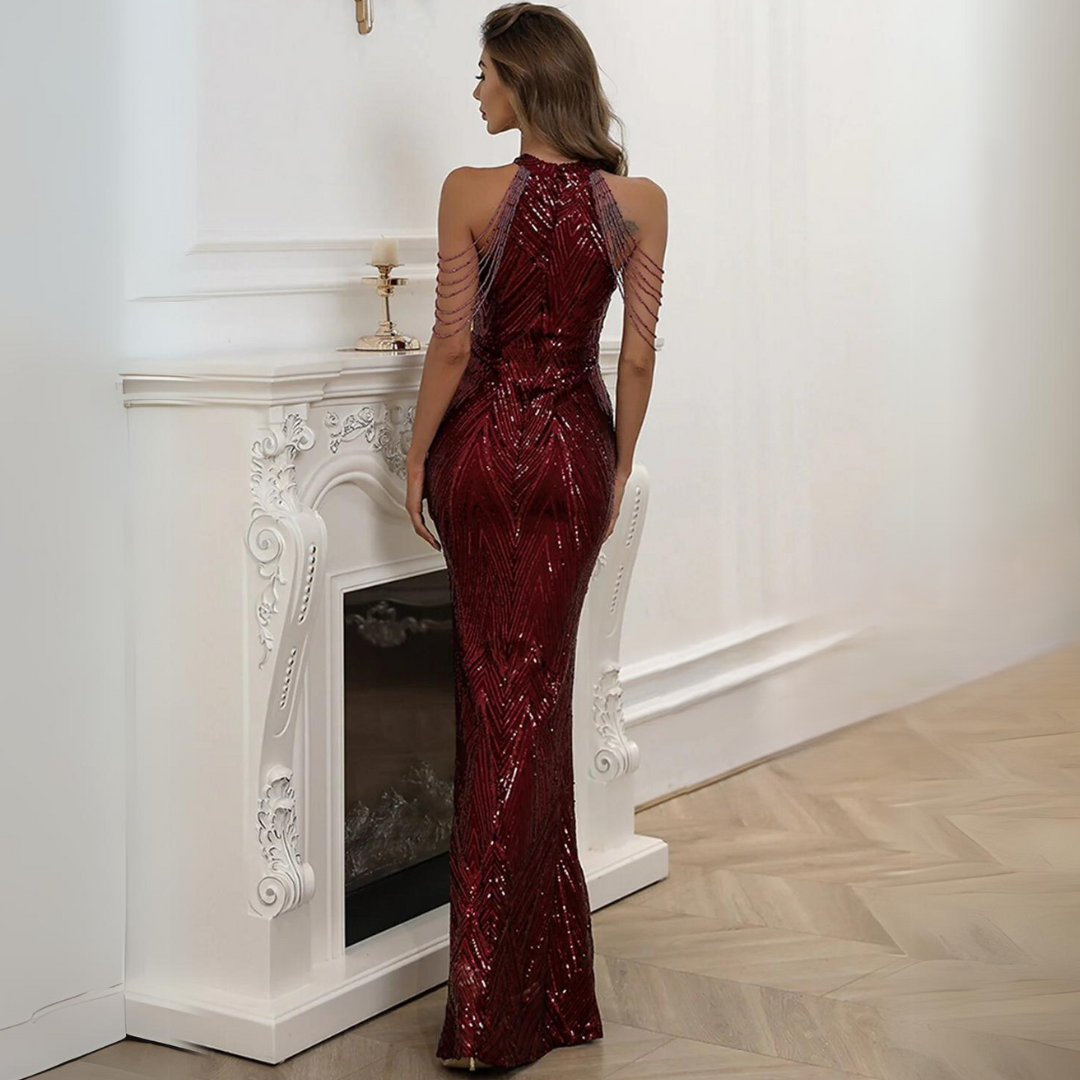 Women's Shimmer Glitter Party Dress – Sparkly Evening Occasion Dress