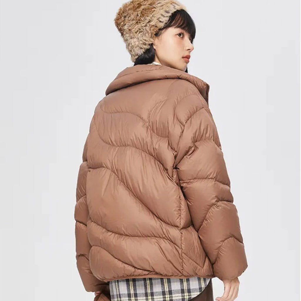 Women's Lightweight Puffer Jacket – Packable Collared Winter Jacket