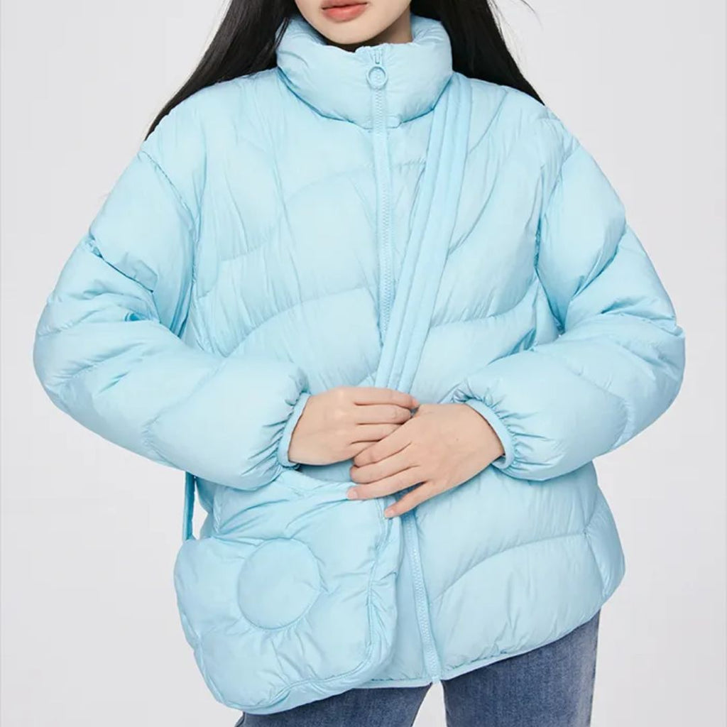 Women's Lightweight Puffer Jacket – Packable Collared Winter Jacket