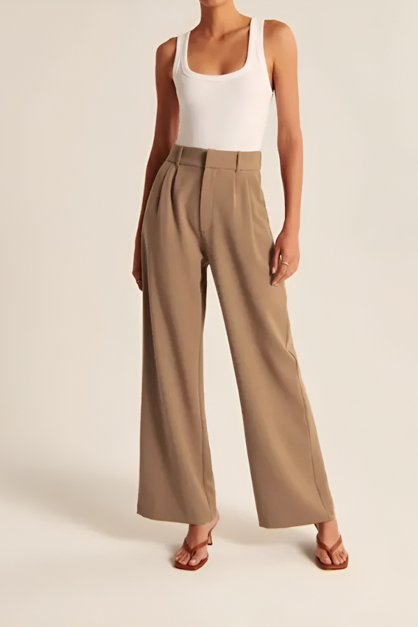 Women's Wide Leg Trousers – High Waist Flowy Dress Pants