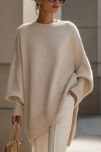 Women's Oversized Knit Sweater – Relaxed Long Sleeve Pullover