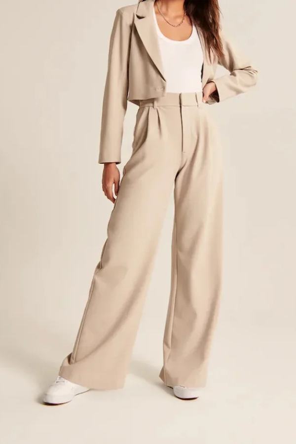 Women's Wide Leg Trousers – High Waist Flowy Dress Pants