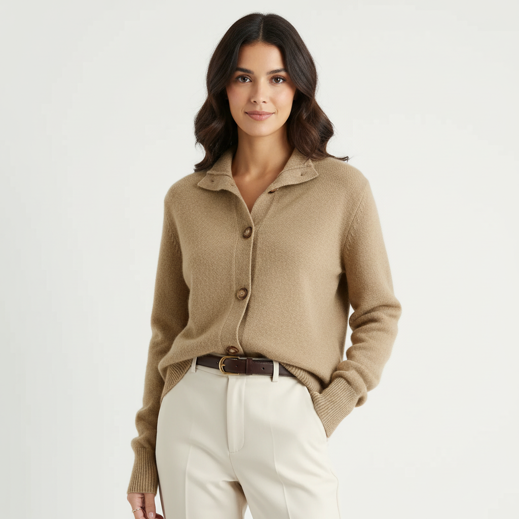 Women's Oversized Button Cardigan – Relaxed Ribbed Layering Cardigan