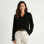 Women's Oversized Button Cardigan – Relaxed Ribbed Layering Cardigan