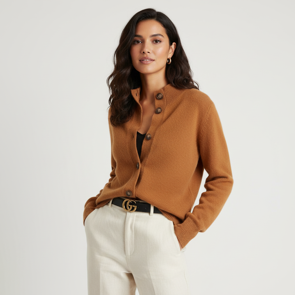 Women's Oversized Button Cardigan – Relaxed Ribbed Layering Cardigan