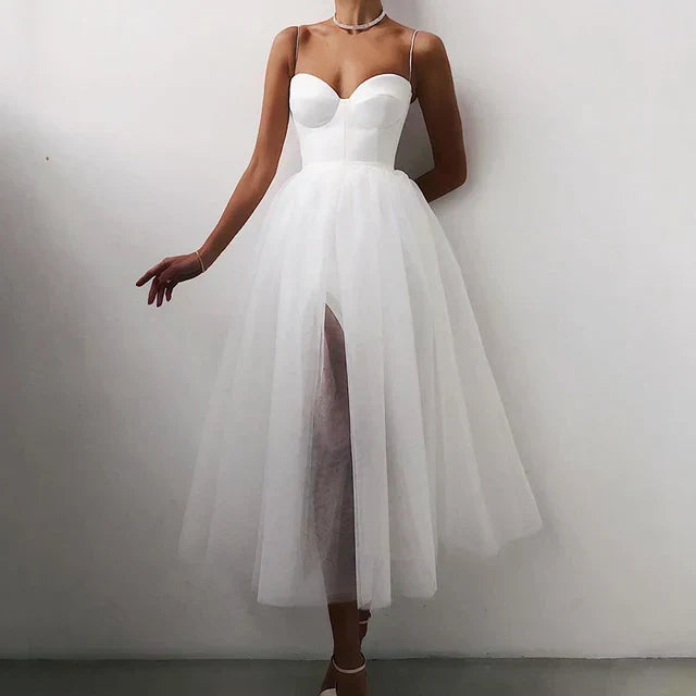 Women's Tulle Corset Gown – A-Line Formal Evening Dress
