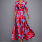 Women's Colourful Maxi Dress – Flowy Printed Summer Dress