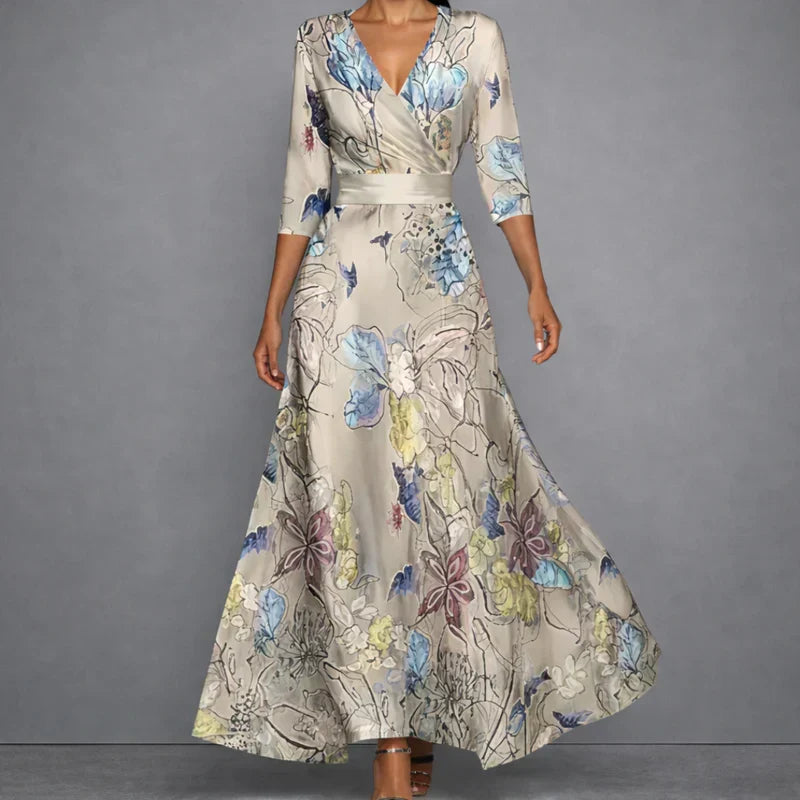 Women's Colourful Maxi Dress – Flowy Printed Summer Dress