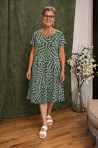Women's Classic Midi Dress – Relaxed Flowy Everyday Occasion Dress