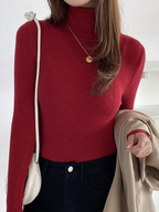 Women's Turtleneck Sweater – Classic Roll Neck Winter Sweater