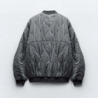 Women's Quilted Flight Jacket – Oversized Bomber Jacket