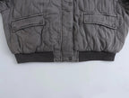 Women's Quilted Flight Jacket – Oversized Bomber Jacket