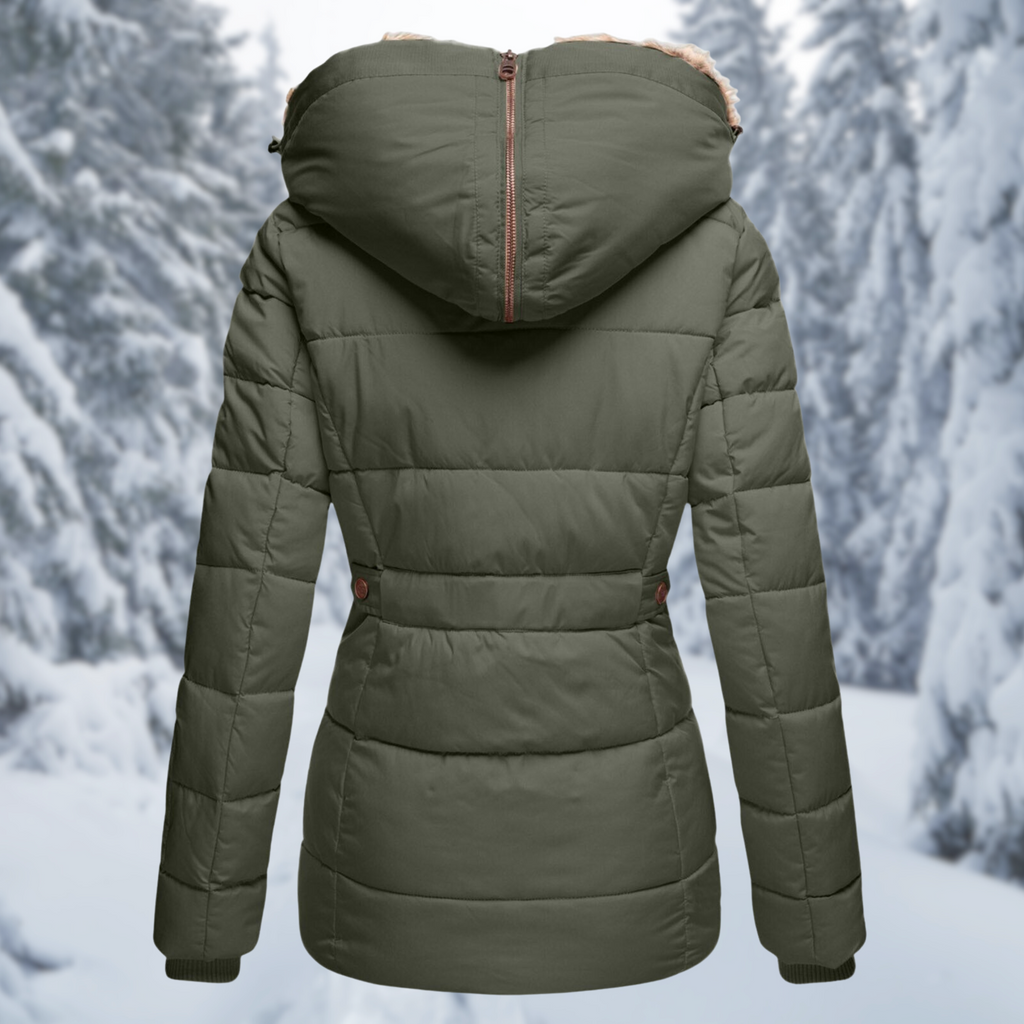 Women's Fur Hood Winter Jacket – Fleece Lined Cold Weather Coat