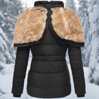 Women's Fur Hood Winter Jacket – Fleece Lined Cold Weather Coat