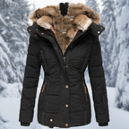 Women's Fur Hood Winter Jacket – Fleece Lined Cold Weather Coat
