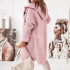 Women's Long Hooded Knit Cardigan – Relaxed Cold Weather Cardigan