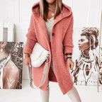 Women's Long Hooded Knit Cardigan – Relaxed Cold Weather Cardigan
