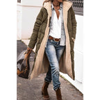 Women's Reversible Long Winter Coat – Hooded Teddy Lined Cold Weather Coat