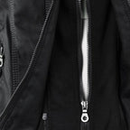 Women's Hooded Moto Jacket – Faux Leather Zip-Up Jacket