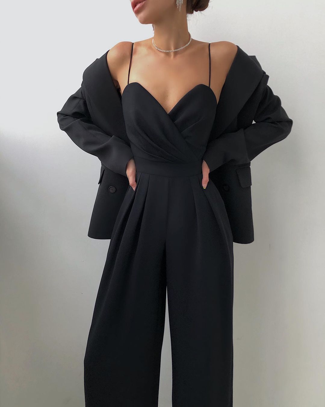 Women's Wide Leg Jumpsuit – Sleeveless Flowy Occasion Jumpsuit