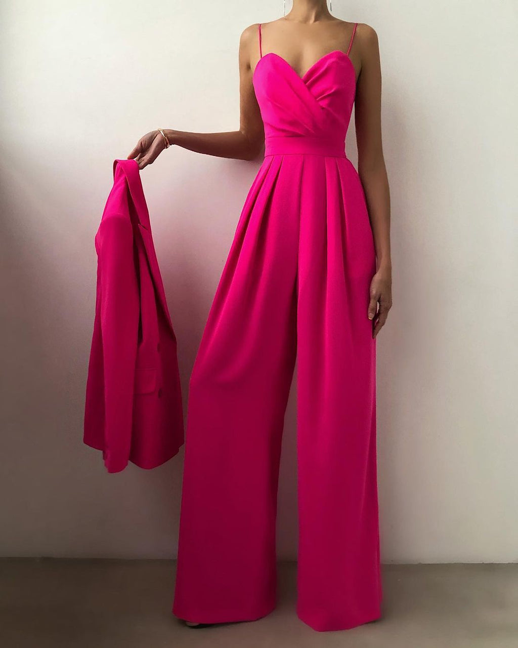 Women's Wide Leg Jumpsuit – Sleeveless Flowy Occasion Jumpsuit