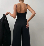 Women's Wide Leg Jumpsuit – Sleeveless Flowy Occasion Jumpsuit