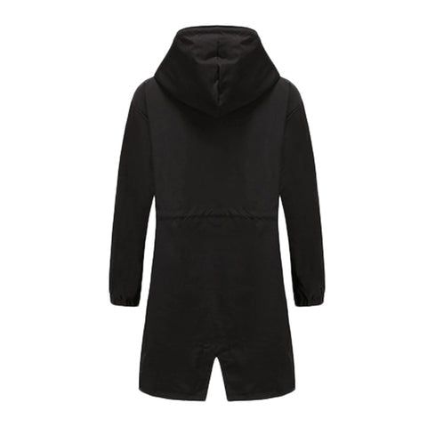 Women's Long Hooded Trench Coat – Lightweight Transitional Coat