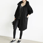 Women's Long Hooded Trench Coat – Lightweight Transitional Coat