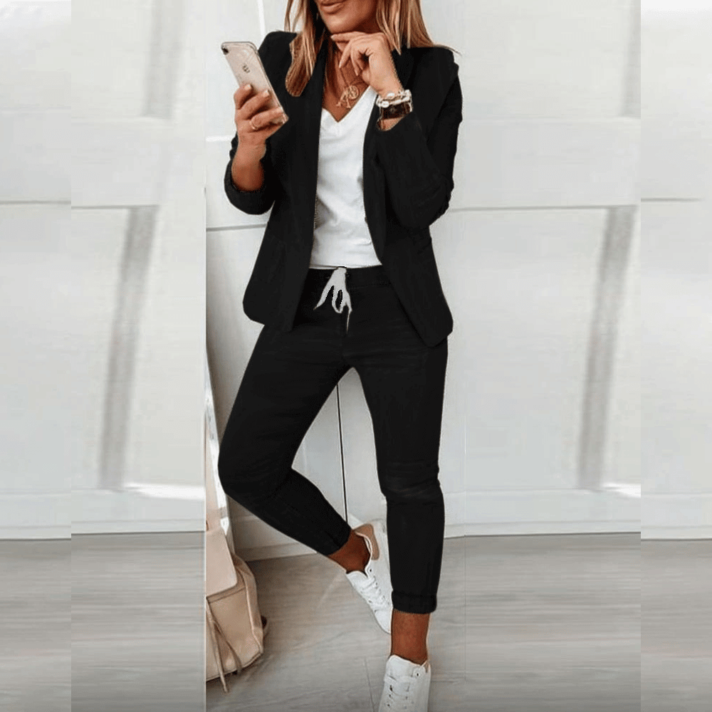 Women's Tailored Blazer Set – Elegant Office Set – Peyton