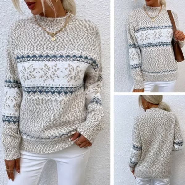 Women's Vintage Sweater – Classic Autumn Knit Sweater