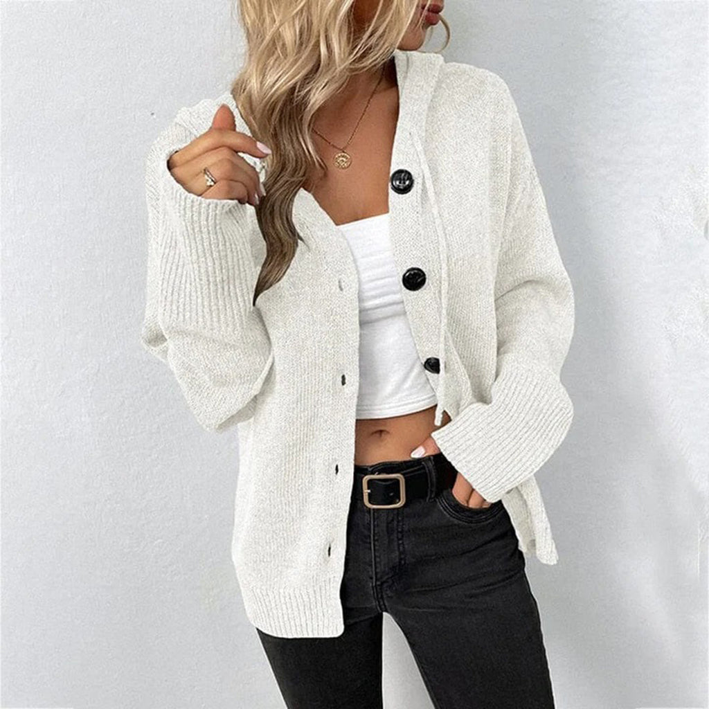 Women's Button Front Cardigan – Classic Long Sleeve Cardigan