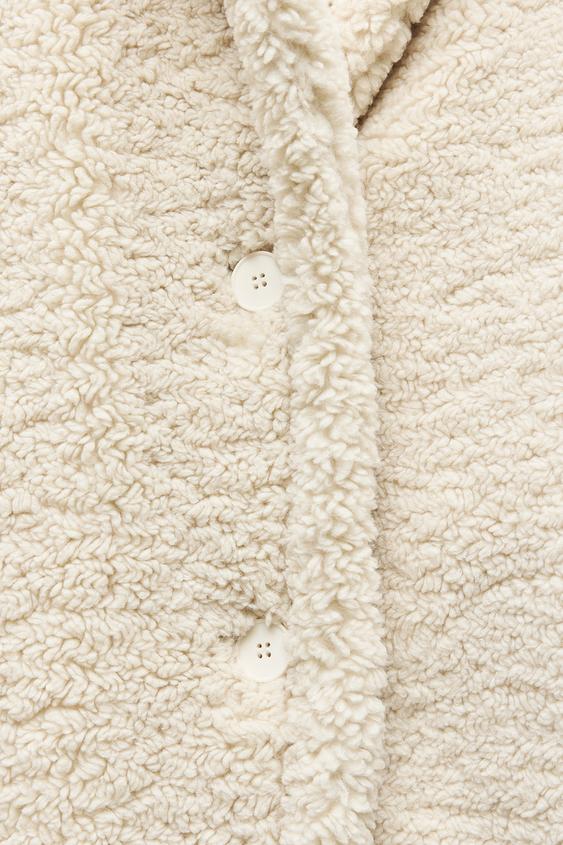 Women's Long Teddy Coat – Plush Lapel Button Front Winter Coat