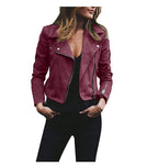 Women's Moto Biker Jacket – Faux Suede Zip Jacket