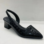 Women's Block Heel Pumps with Almond Toe and Cushioned Insole