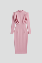 Women's High Neck Maxi Dress – Long Sleeve Occasion Dress